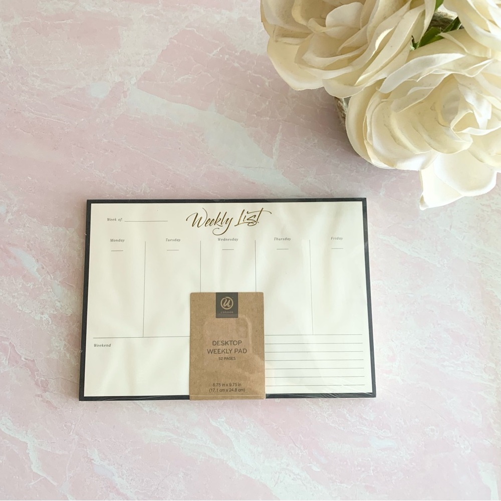 U Brands Desktop Weekly List Pad